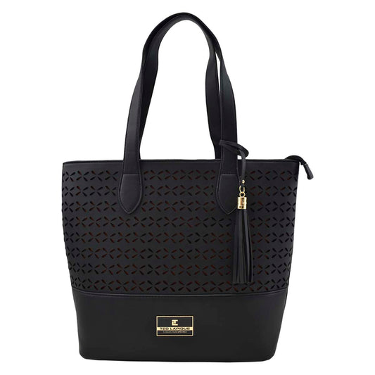 Bolsa [Ted Lapidus] Color Negro Decorativo Tipo Tote