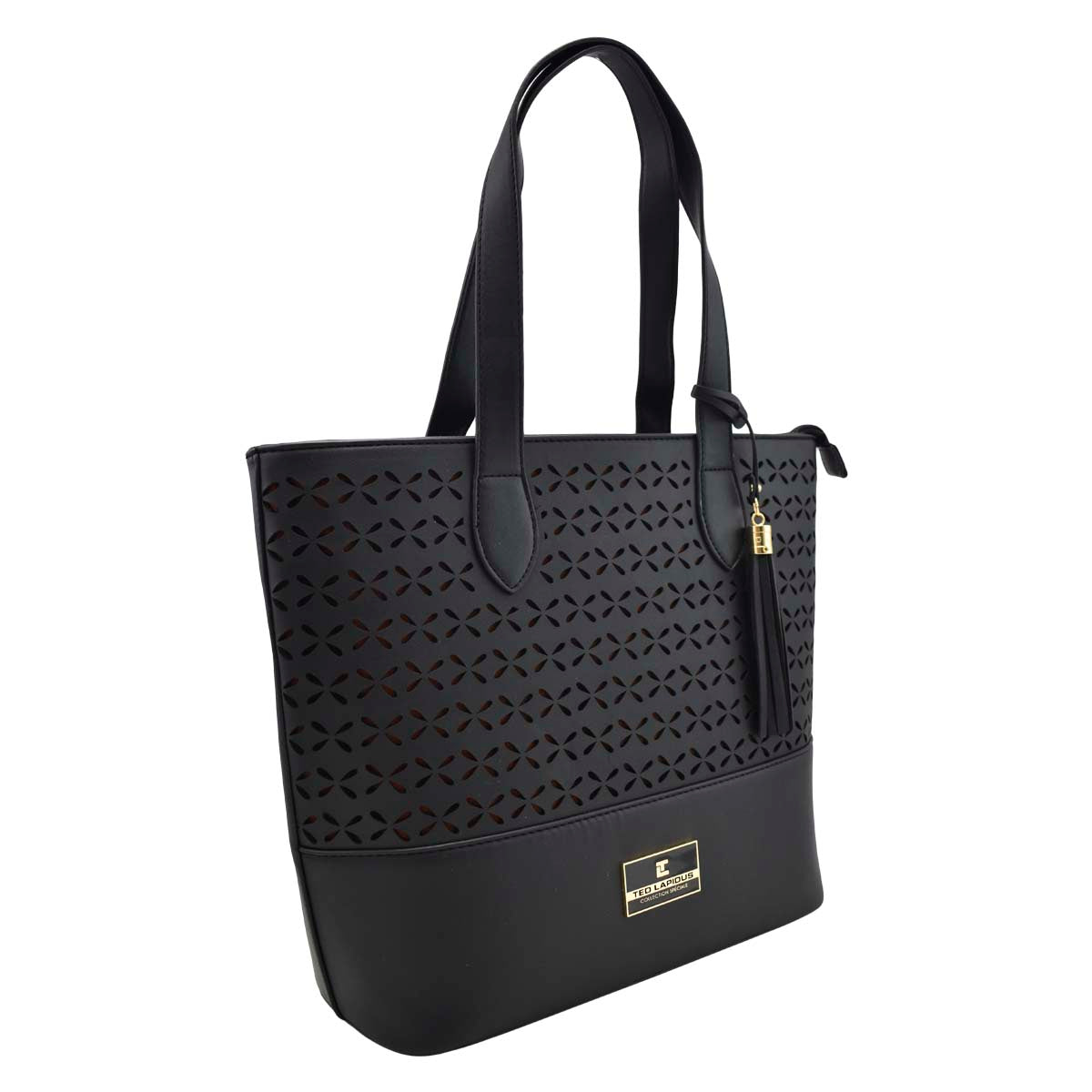 Bolsa [Ted Lapidus] Color Negro Decorativo Tipo Tote