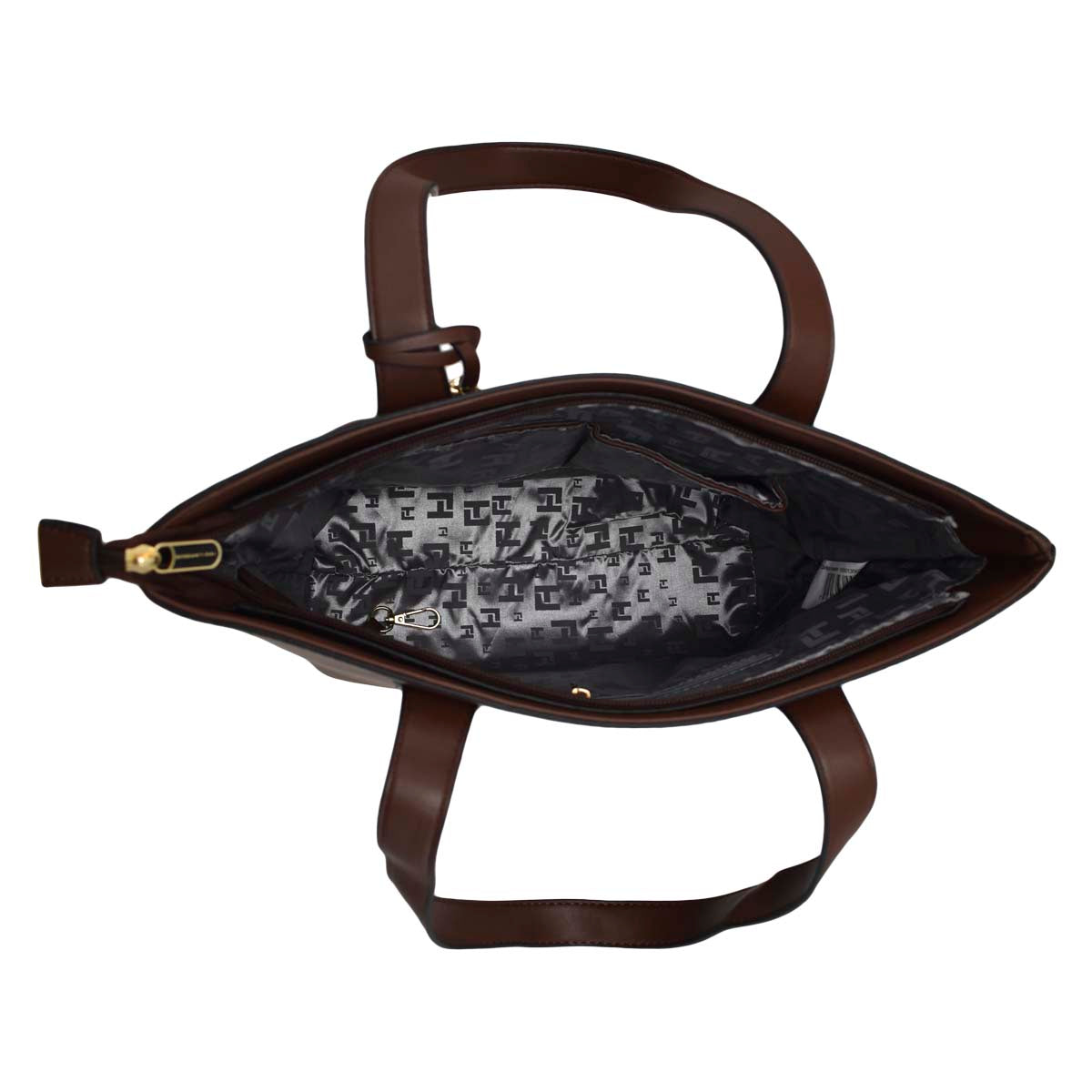 Bolsa [Ted Lapidus] Color Café Decorativo Tipo Tote
