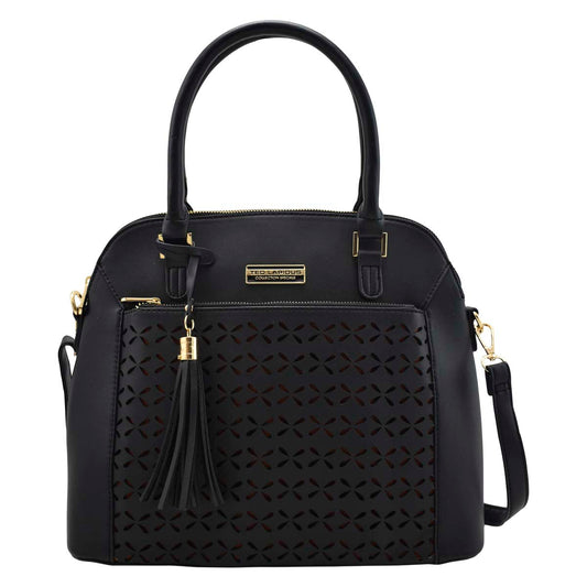 Bolsa (Ted Lapidus) Tipo Bowling Con Correa Larga Negro