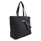 Bolsa Diseño Rayas [Ted Lapidus] Tote Con Monedero Color Negro