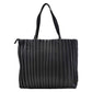 Bolsa Diseño Rayas [Ted Lapidus] Tote Con Monedero Color Negro