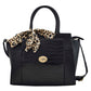 Bolsa (Chatties) Tipo Tote Color Negro Con Moño Decorativo