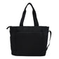 Bolsa Tipo Tote Chatties Doble Compartimento Fontal Y Correa Larga Color Negro