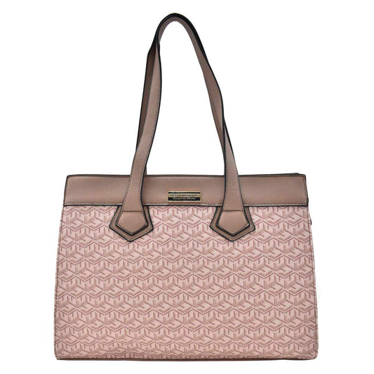 Bolsa Tote Crossbody Con Diseño Marca Ted Lapidus Color Pardo