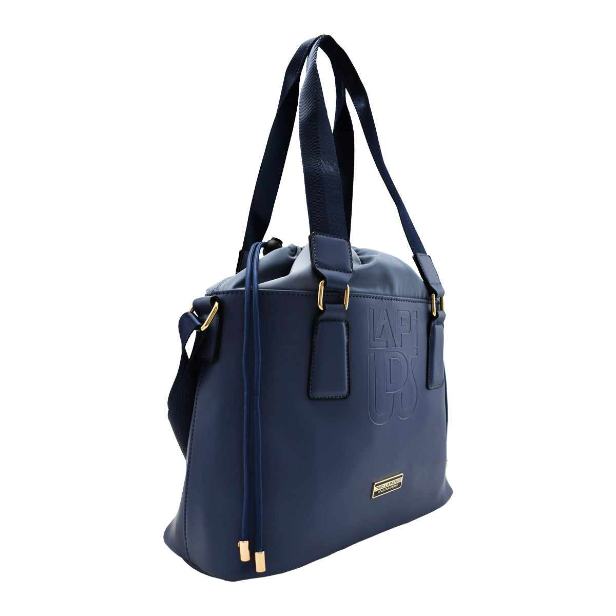 Bolsa De Dama Tote Con Correa Larga Azul Ted Lapidus
