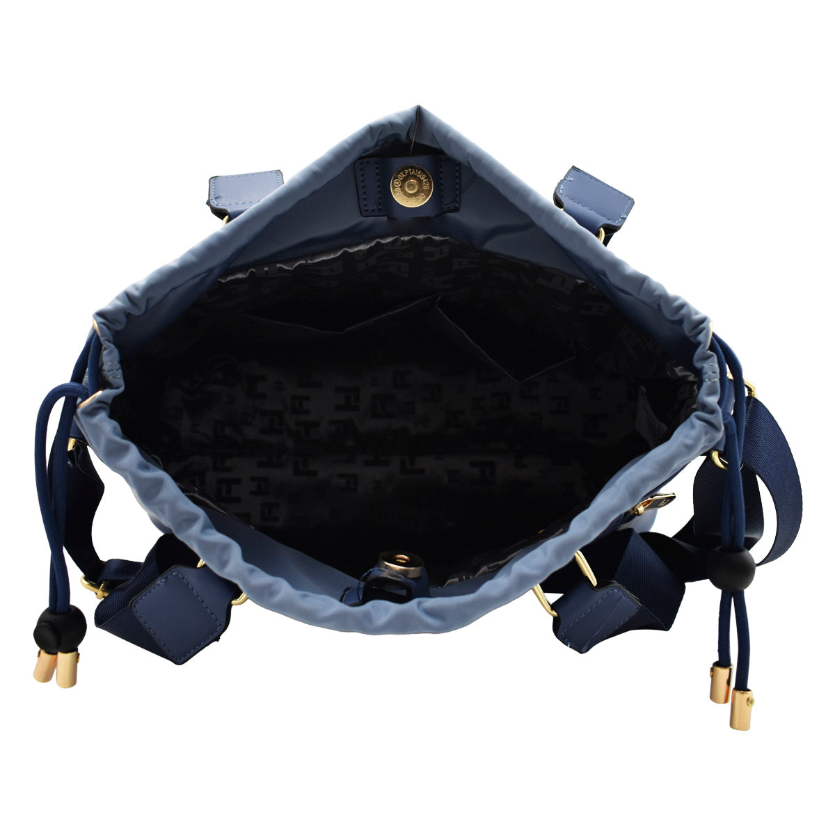 Bolsa De Dama Tote Con Correa Larga Azul Ted Lapidus