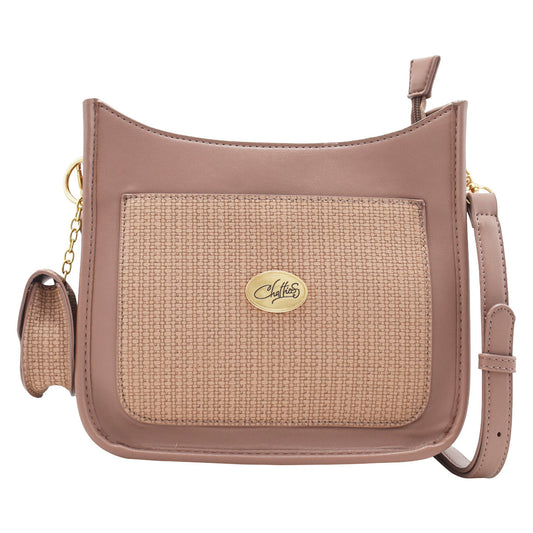 Bolso Estilo Crossbody Con Monedero Pardo Chatties