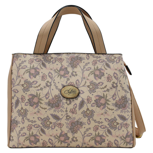 Bolsa De Dama Tote Diseño Floreado Chatties