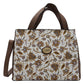 Bolsa De Dama Tote Diseño Floreado Moka Chatties