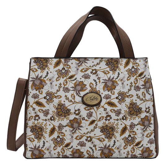 Bolsa De Dama Tote Diseño Floreado Moka Chatties