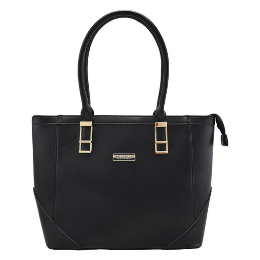 Bolsa Ted Lapidus Para Dama Estilo Tote Con Correa Larga Color Negro