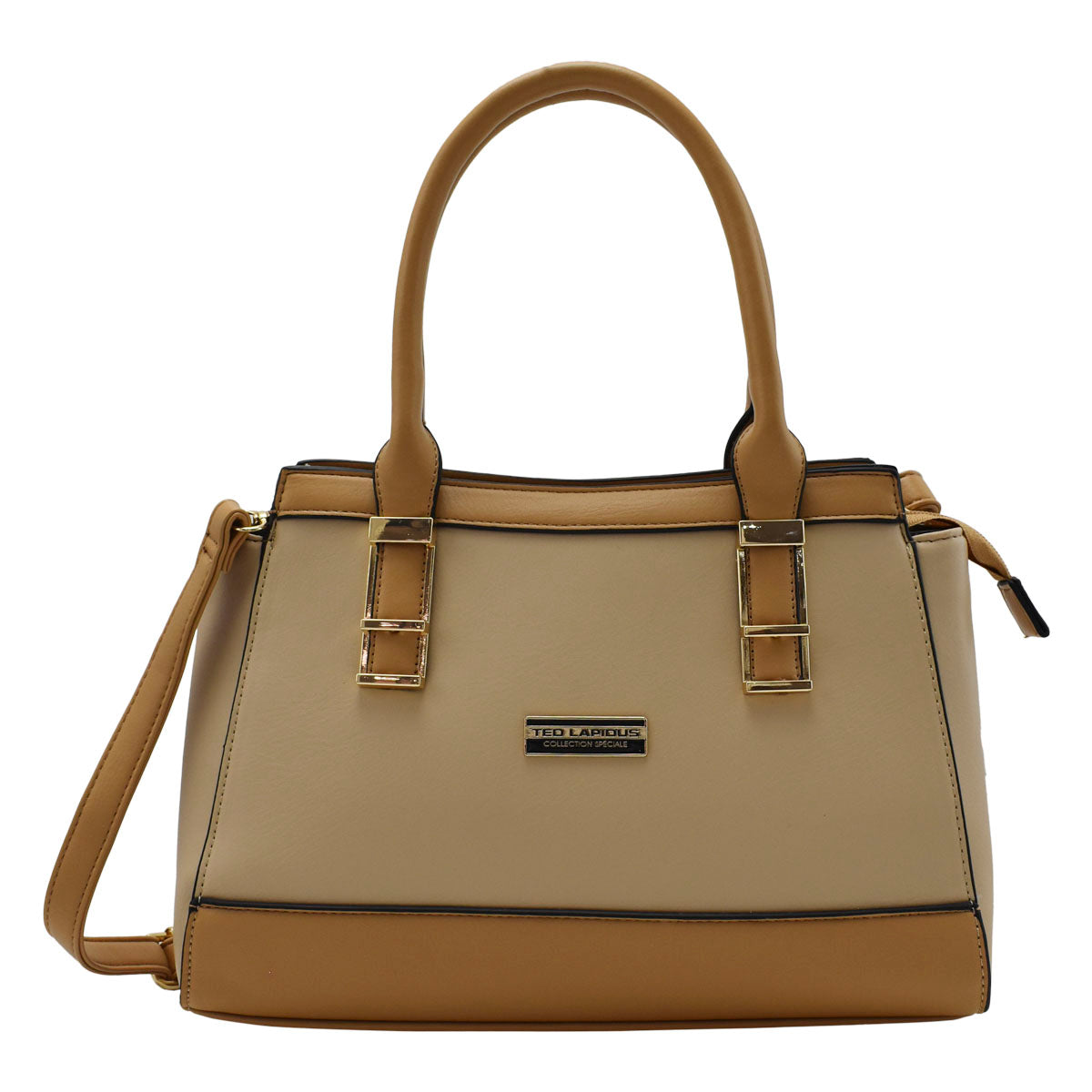 Bolso Ted Lapidus Para Dama Tote Crossbody Beige