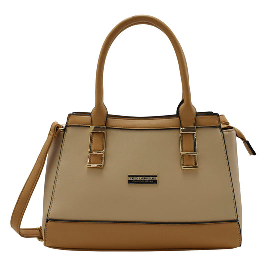 Bolso Ted Lapidus Para Dama Tote Crossbody Beige