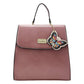 Mochila Para Dama Rosa Con Correas Decorativas Lulu