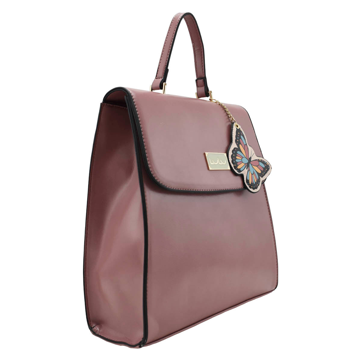 Mochila Para Dama Rosa Con Correas Decorativas Lulu