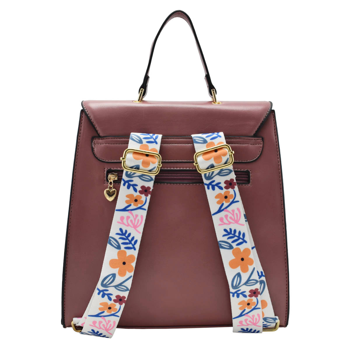 Mochila Para Dama Rosa Con Correas Decorativas Lulu