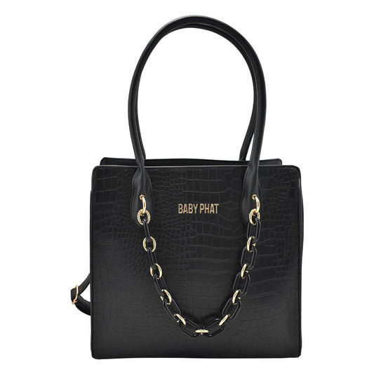 Bolsa Para Dama Tote Diseño Tipo Animal Print Color Negro Baby Phat