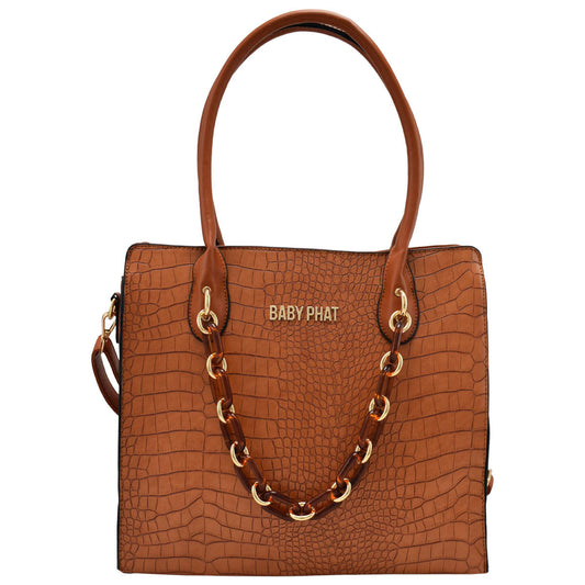 Bolsa Para Dama Tote Diseño Tipo Animal Print Color Camello Baby Phat