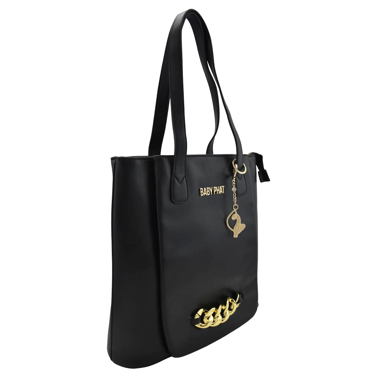 Bolsa Para Dama Tote Negro Con Cadena Decorativa Baby Phat