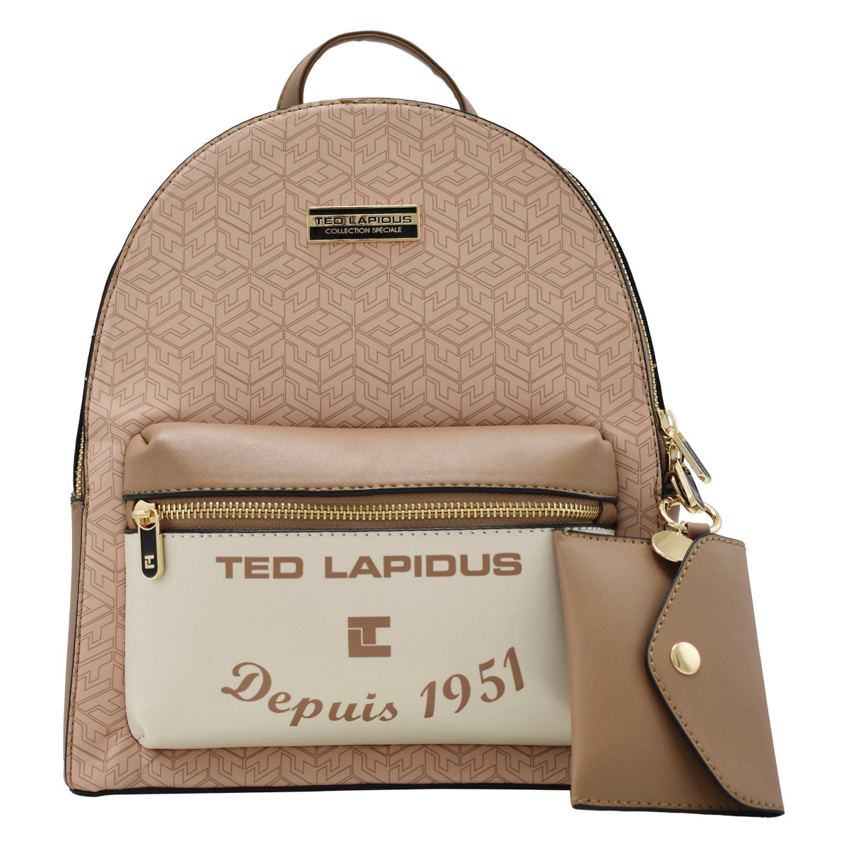 Mochila Para Dama Vintage Camello Ted Lapidus