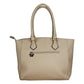 Bolsa [Dulce Miel] tipo mini tote con moño y diseño de corazones color beige