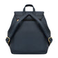 Mochila Backpack Chatties Cuero Detalles Dorados Navy