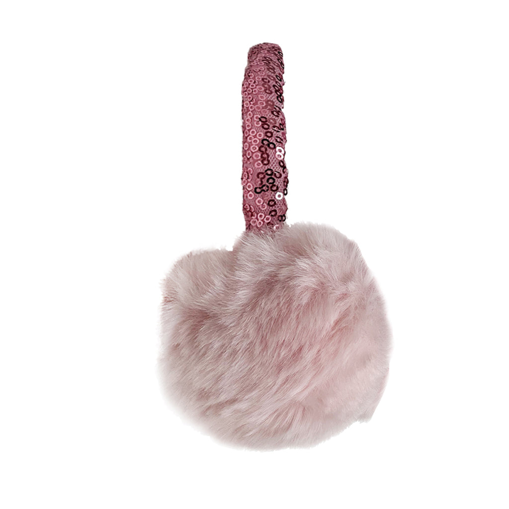 Orejeras de diadema Peschelle con glitter color rosa
