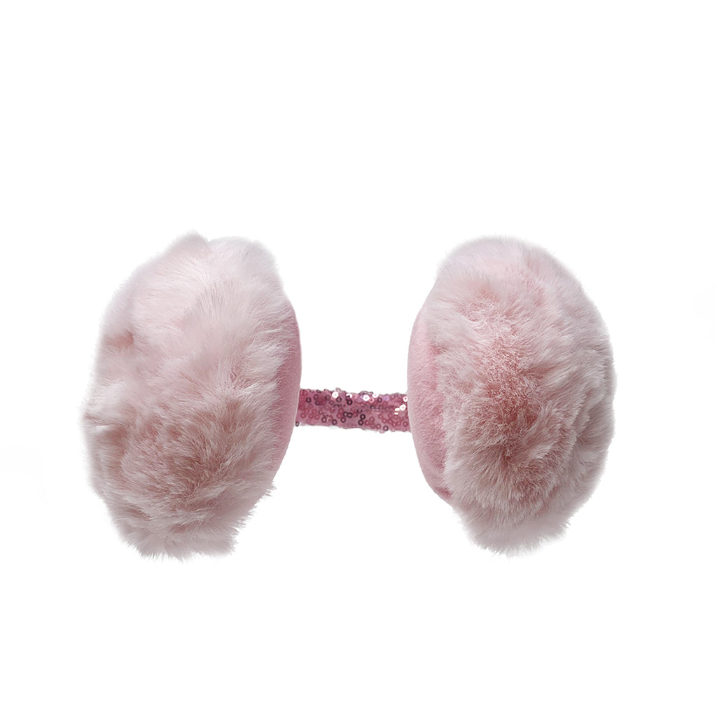 Orejeras de diadema Peschelle con glitter color rosa