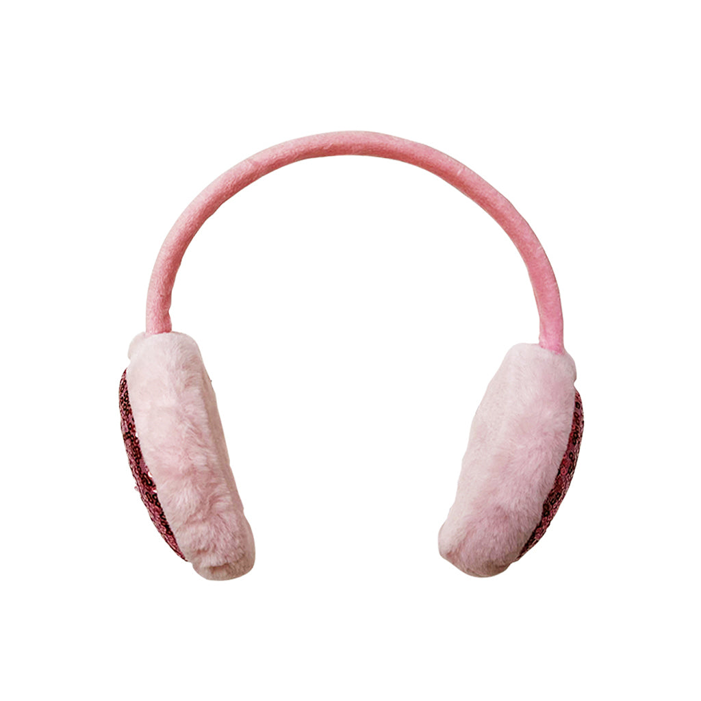 Orejeras de diadema Peschelle con lentejuela color rosa