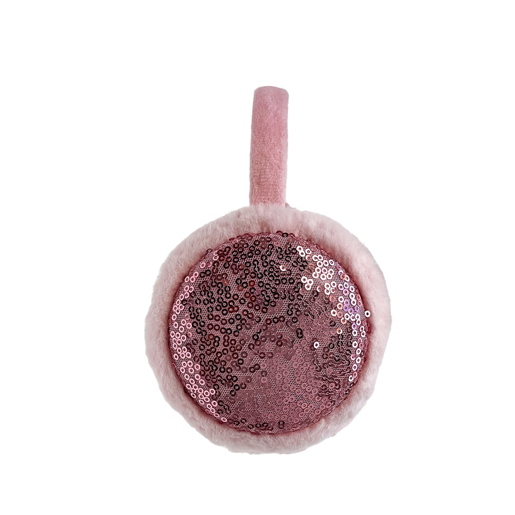 Orejeras de diadema Peschelle con lentejuela color rosa
