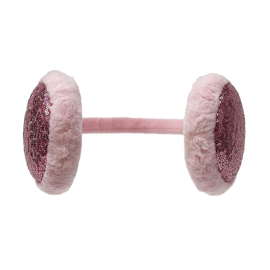 Orejeras de diadema Peschelle con lentejuela color rosa