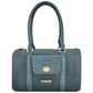 Bolsa [Ted Lapidus] tipo bowling con diseño tipo piel de cocodrilo en asa y bolsa frontal colornavy