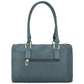 Bolsa [Ted Lapidus] tipo bowling con diseño tipo piel de cocodrilo en asa y bolsa frontal colornavy
