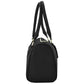 Bolsa [Ted Lapidus] tipo bowling con diseño tipo piel de cocodrilo en asa y bolsa frontal color negro