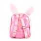 Mini backpack Peschelle con diseño de conejo de peluche color rosa