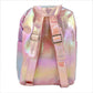 Mini backpack Peschelle de lentejuelas con bolsa frontal transparente multicolor