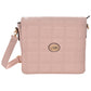 Bolsa [Chatties] Crossbody con diseño capitonado cuadriculado color rosa