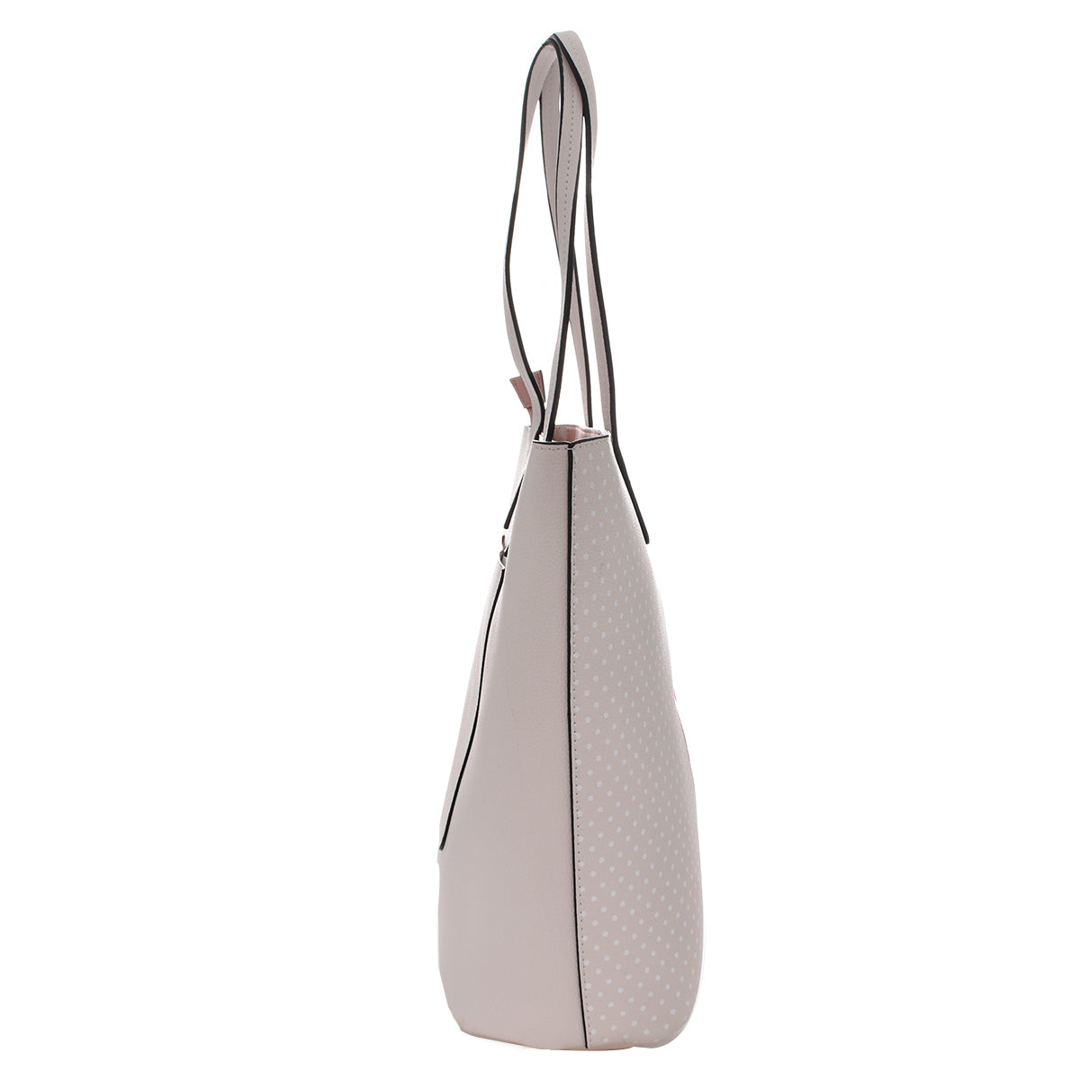 Bolsa [Lulu] tipo tote con diseño de corazón color marfil