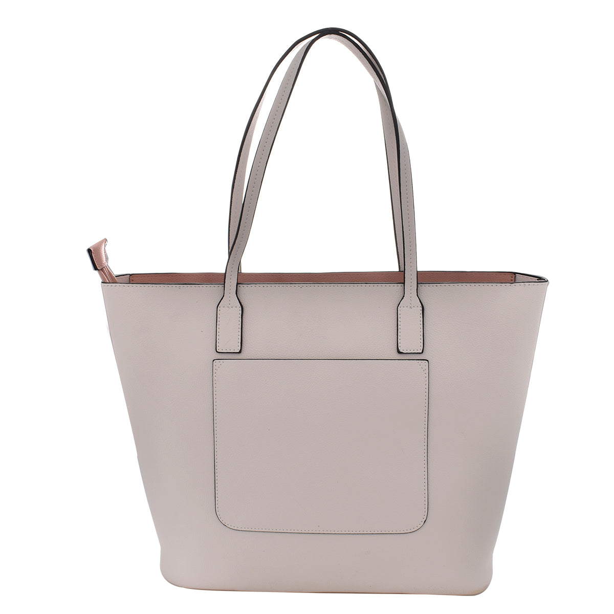 Bolsa [Lulu] tipo tote con diseño de corazón color marfil