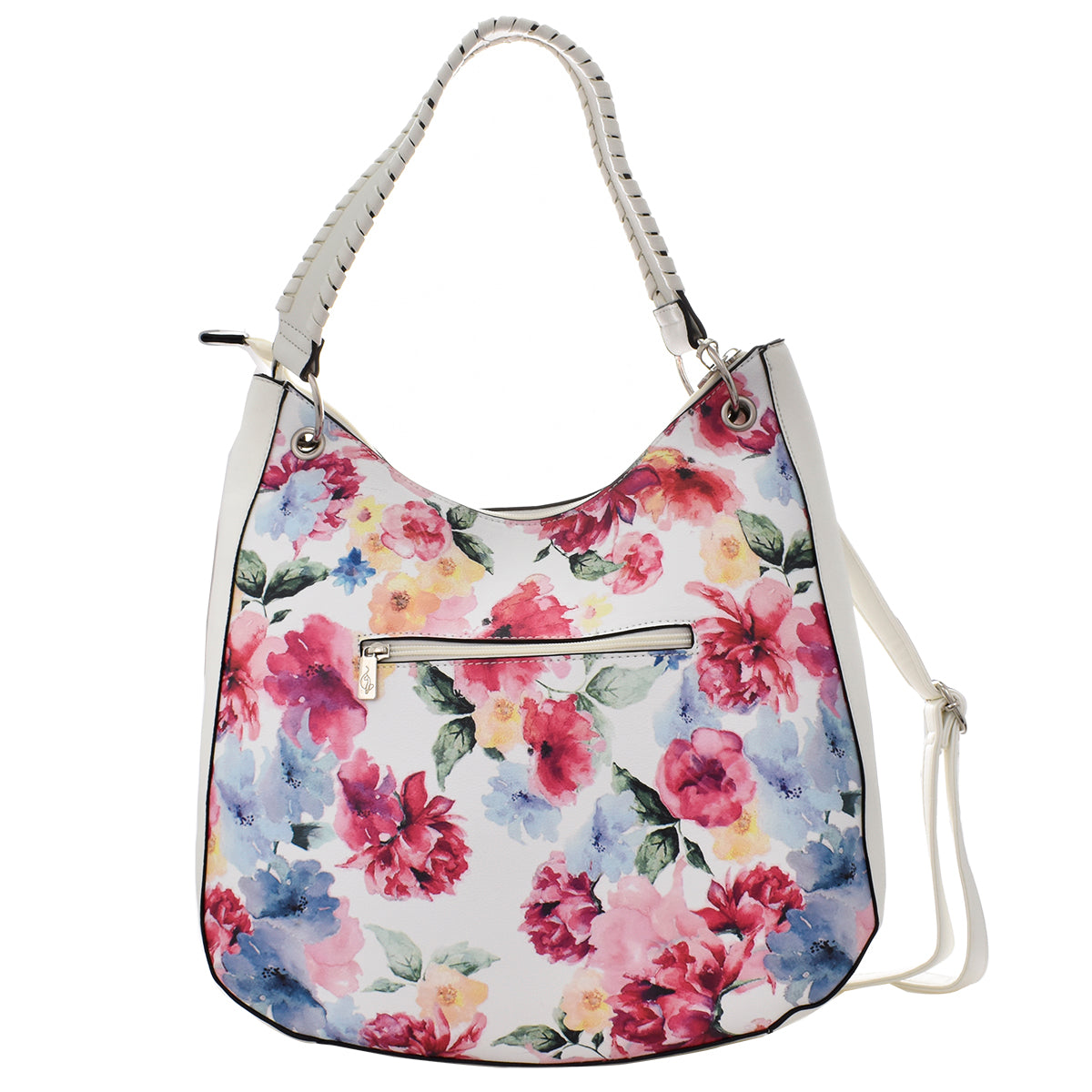 Bolsa [Baby Phat] tipo tote con diseño floreado color blanco