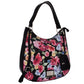 Bolsa [Baby Phat] tipo tote con diseño floreado color negro