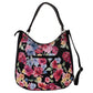 Bolsa [Baby Phat] tipo tote con diseño floreado color negro