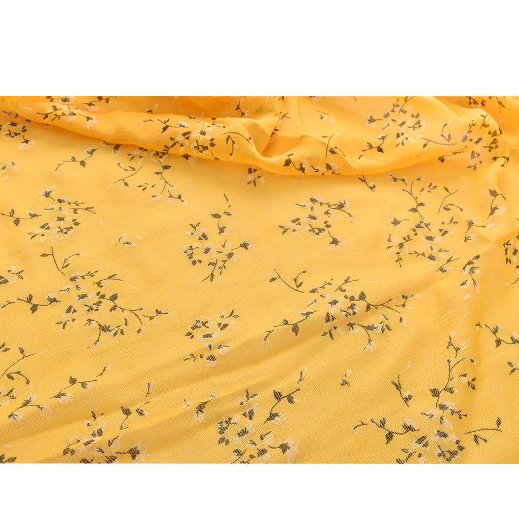 Pashmina [Chatties] diseño con flores color amarillo