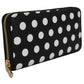 Cartera para dama Peschelle con diseño de lunares blancos color negro
