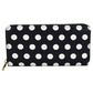 Cartera para dama Peschelle con diseño de lunares blancos color azul