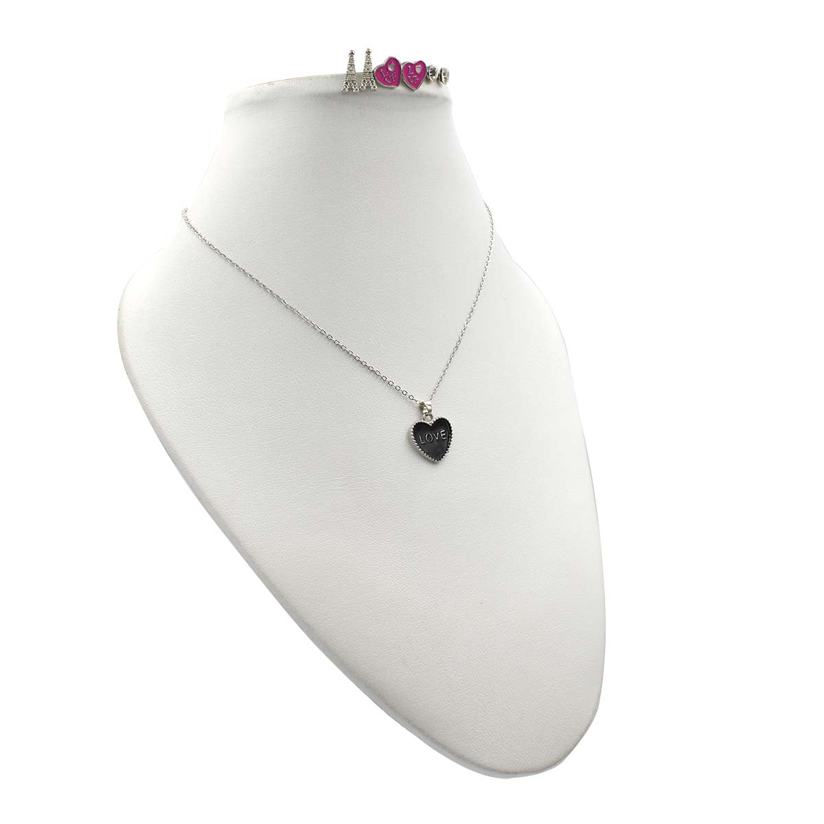 Set Collar y Aretes Chatties Diseño Paris