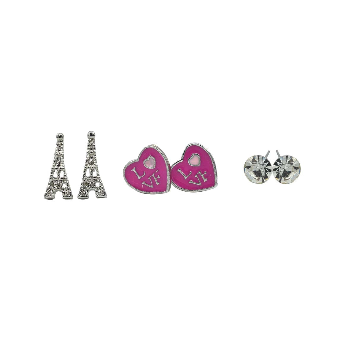 Set Collar y Aretes Chatties Diseño Paris