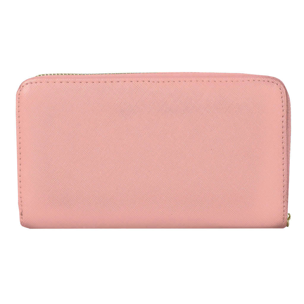 Cartera para dama Peschelle con moño decorativo color rosa