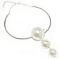Set Collar y Aretes Chatties Perlas Grandes Plata